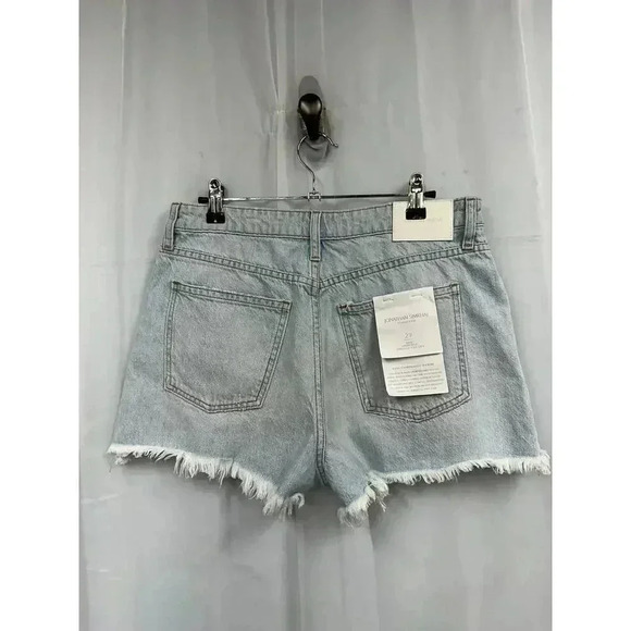 NWT Jonathan Simkhai Sz 29 Leo Blue Vintage High Rise Button Cut Off Denim Short - Picture 6 of 13